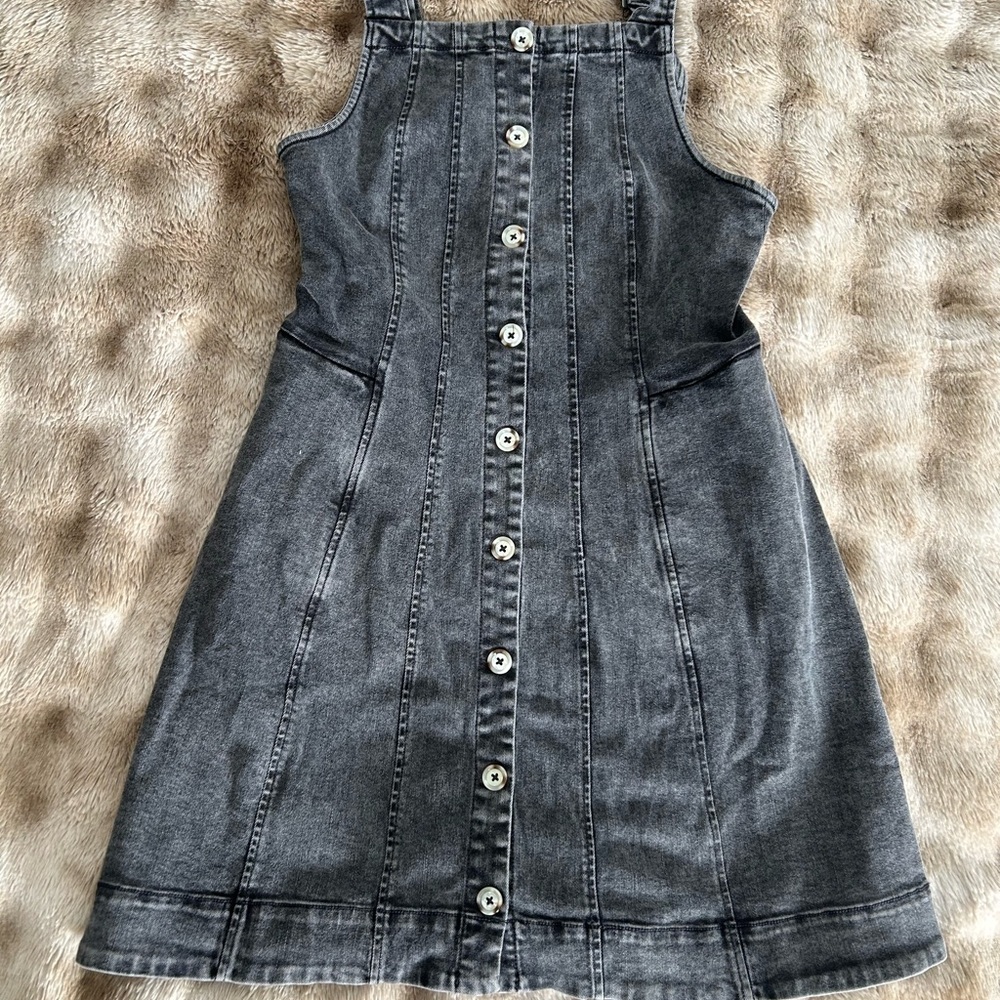 Free People Charcoal Button-Down women’s Dress